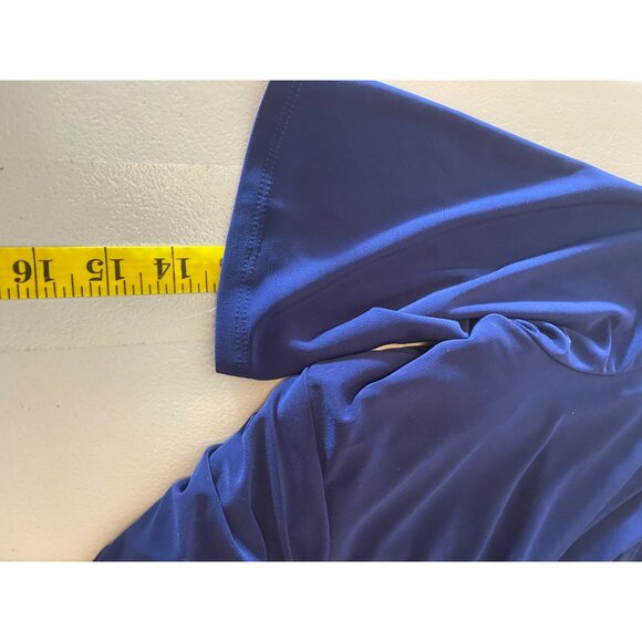 Chaps Womens XL Navy Blue Ruched Dress - Picture 9 of 9